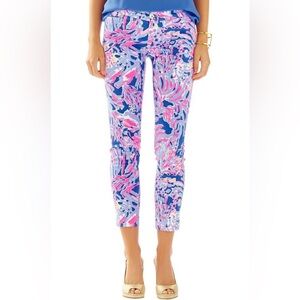 Lilly Pulitzer Kelly Skinny Ankle Pants in Iris Blue Shrimply Chic
